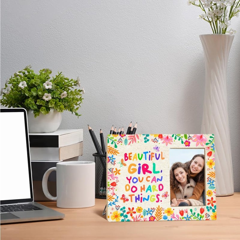 OTINGQD Beautiful Girl You Can Do Hard Things Picture Frame,Inspirational Gift for Girl Sister Friends,Birthday Chirstmas Gifts for Girls - Image 5